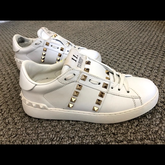 valentino rockstud white sneakers